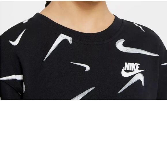 Girls Nike Printed Swooshfetti Sweater - Picture 2 of 12